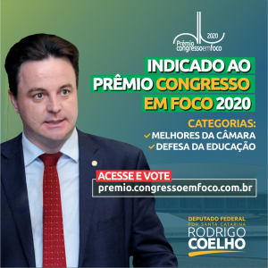 RODRIGO COELHO É INDICADO AO PRÊMIO CONGRESSO EM FOCO